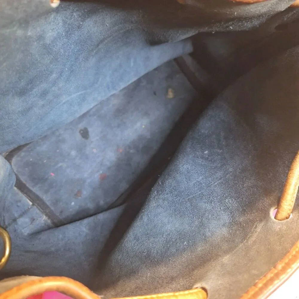 Vintage Dooney & Bourke Pebbled All Weather Leather Drawstring  Shoulder Bag - Picture 8 of 16